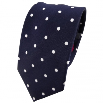 Enrico Sarto Seidenkrawatte blau weiß silber gepunktet - Krawatte Seide Tie