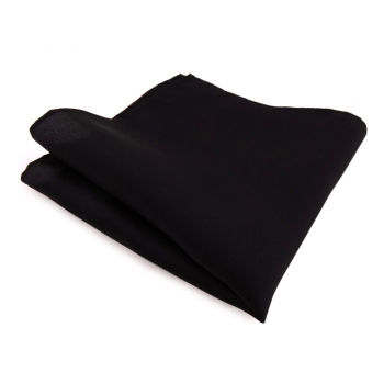 Satin Seideneinstecktuch in schwarz Gr. 25 cm x 25 cm - Einstecktuch Tuch