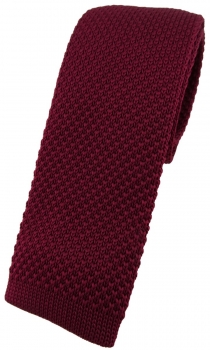 Krawatte hochwertige TigerTie Strickkrawatte in dunkelbraun einfarbig Uni 