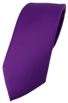 schmale TigerTie Schlips Krawatte Einstecktuch lila flieder uni Binder Tie 