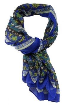 TigerTie Damenhalstuch dunkelblau blau marine einfarbig Tuch Halstuch Schal