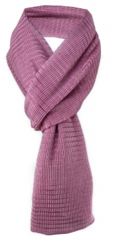Damen Satin Schal Halstuch violett rosa gemustert Gr. 155 cm x 55 cm - Tuch