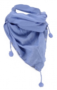 TigerTie Damenhalstuch dunkelblau blau marine einfarbig Tuch Halstuch Schal