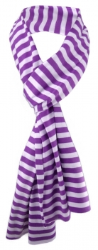 Damen Schal lila violett flieder gestreift Gr. 172 cm x 27 cm - Halstuch Tuch
