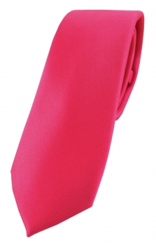 Slim Krawatte Pink Edel Satin Schlips klassisch dünne Krawatte Pink 