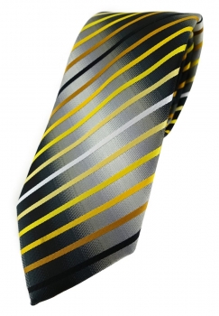 TigerTie Designer Krawatte in marine kupfer rot schwarz gemustert Binder