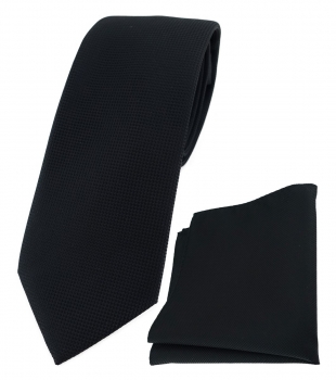 TigerTie Krawatte in Unicolor einfarbig 100% Baumwolle Breite 7,5 cm