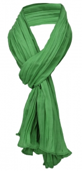 TigerTie Schal gecrasht in grün knallgrün einfarbig Uni - Gr. 160 x 70 cm