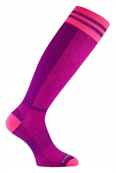 Wrightsock Profi Socke in pink pflaume, Anti-Blasen-System, extra lang Gr. S