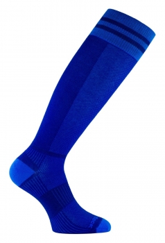 Wrightsock Profi Socke royal blau, Anti-Blasen-System, kniehoch extra lang Gr. M
