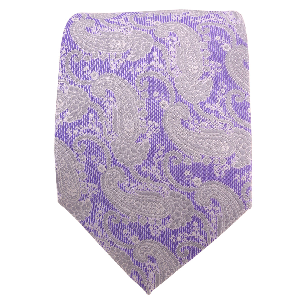Lila Purple Paisley Seide Krawatte Set Einstecktuch Knöpfe Schlips Binder K394 