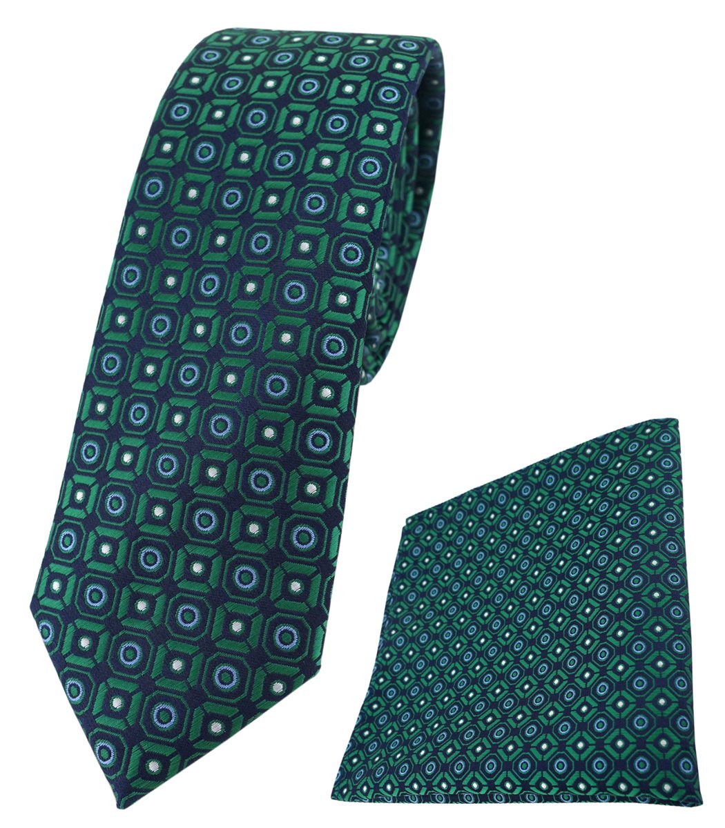 TigerTie Designer Krawatte Einstecktuch in einfarbig Uni Rips gemustert