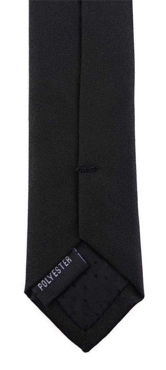 Tie Binder schmale TigerTie Designer Krawatte uni schwarz gemustert 