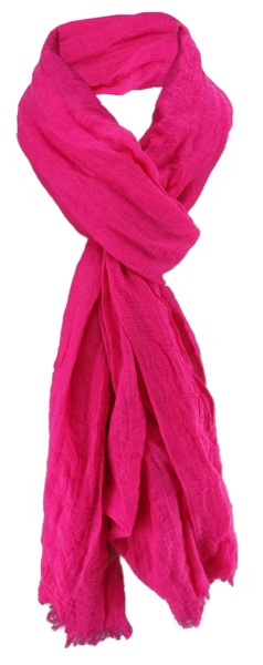 TigerTie Damen Chiffon Halstuch pink magenta Uni Gr. 180 cm x 50 cm - Tuch Schal