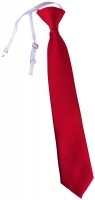 TigerTie Security Sicherheits Krawatte in rot Uni - vorgebunden Gummizug
